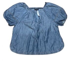 Lane Bryant denim top size 16 square neck